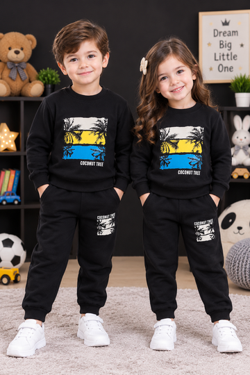 Uni Coconut tree Winter Suit Black (1-4 Y)