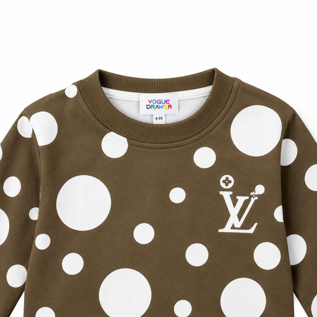 LV imported winter tracksuit Olive Brown (1-12 Y)