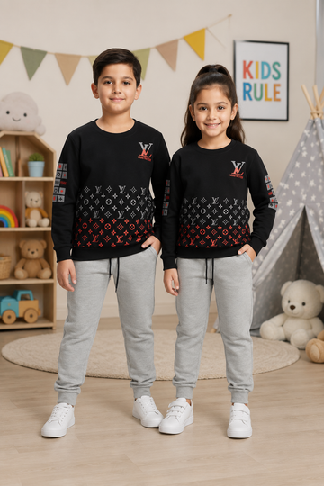 LV Black & White Winter Tracksuit