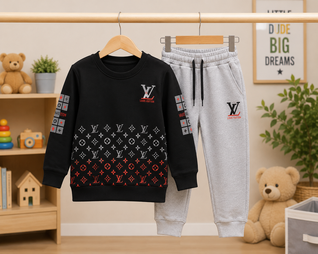 LV Black & White Winter Tracksuit
