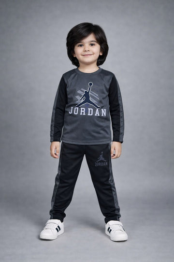 Jordn Summer Imported Gray-Black full sleeves Tracksuit