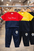 VD Red-Navy Half sleeves Tracksuit