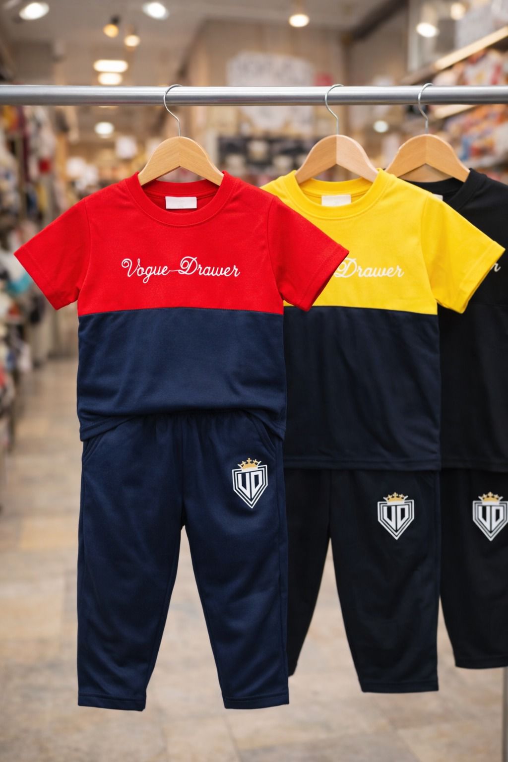 VD Red-Navy Half sleeves Tracksuit