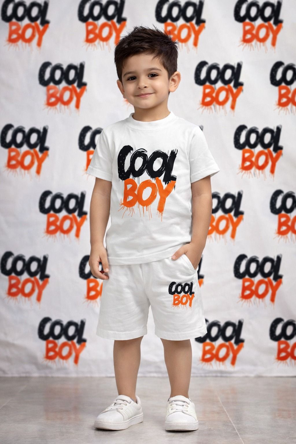 Cool Boy summer Co-ords (Nikkar suit) White