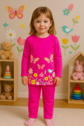 Butterfly (Summer) shocking Pink full sleeves Tracksuit