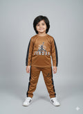 Jordn Summer Imported Brown full sleeves Tracksuit