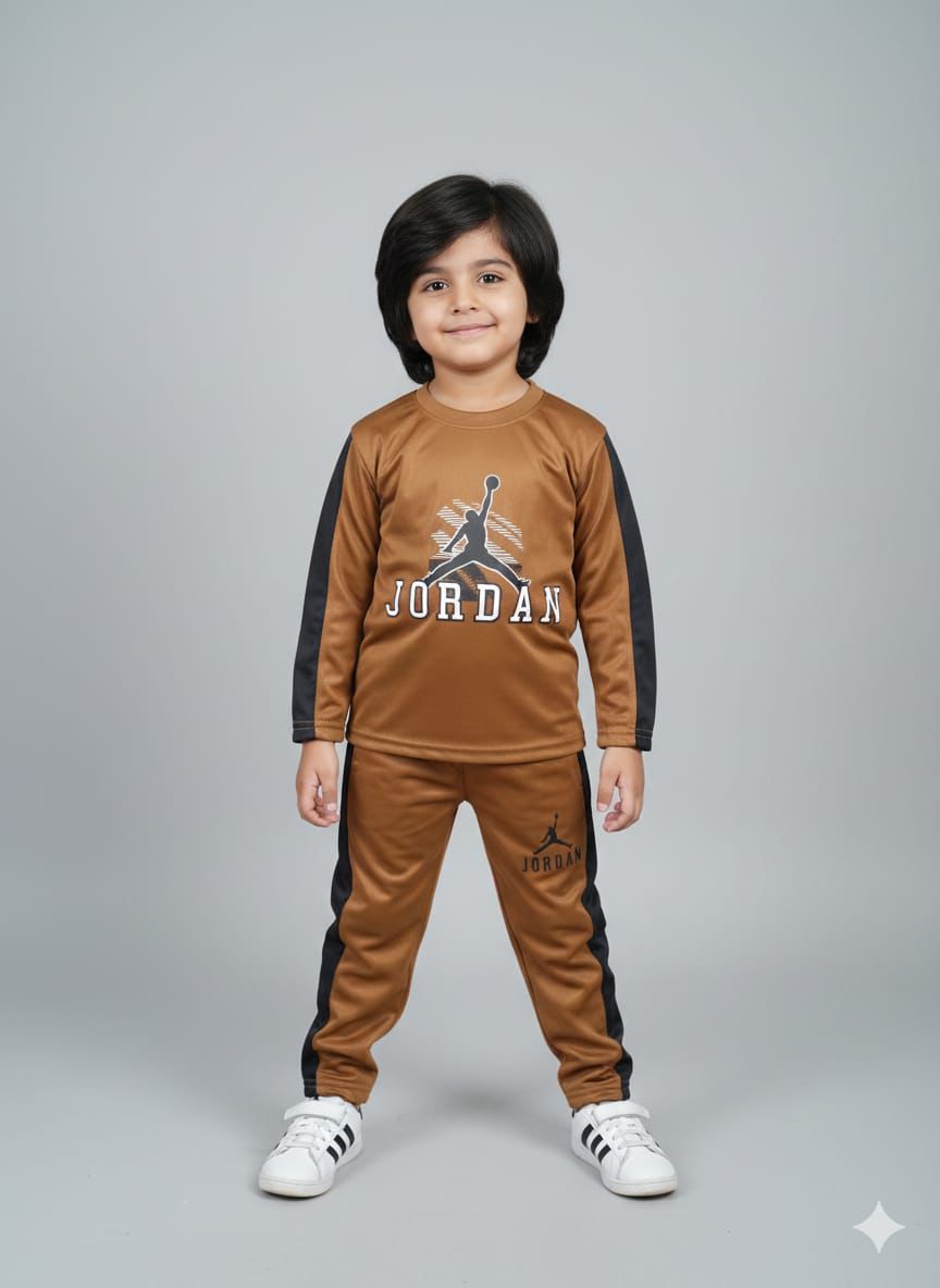 Jordn Summer Imported Brown full sleeves Tracksuit