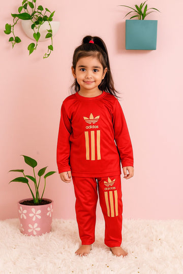 Adi (Summer) Maroon Tracksuit full sleeves