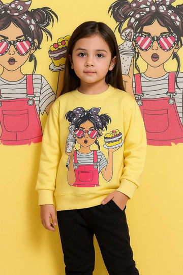 Coffee & Cake Design Yellow/Black Tracksuit