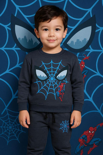 Spiderman Design Dark Grey Winter Tracksuit
