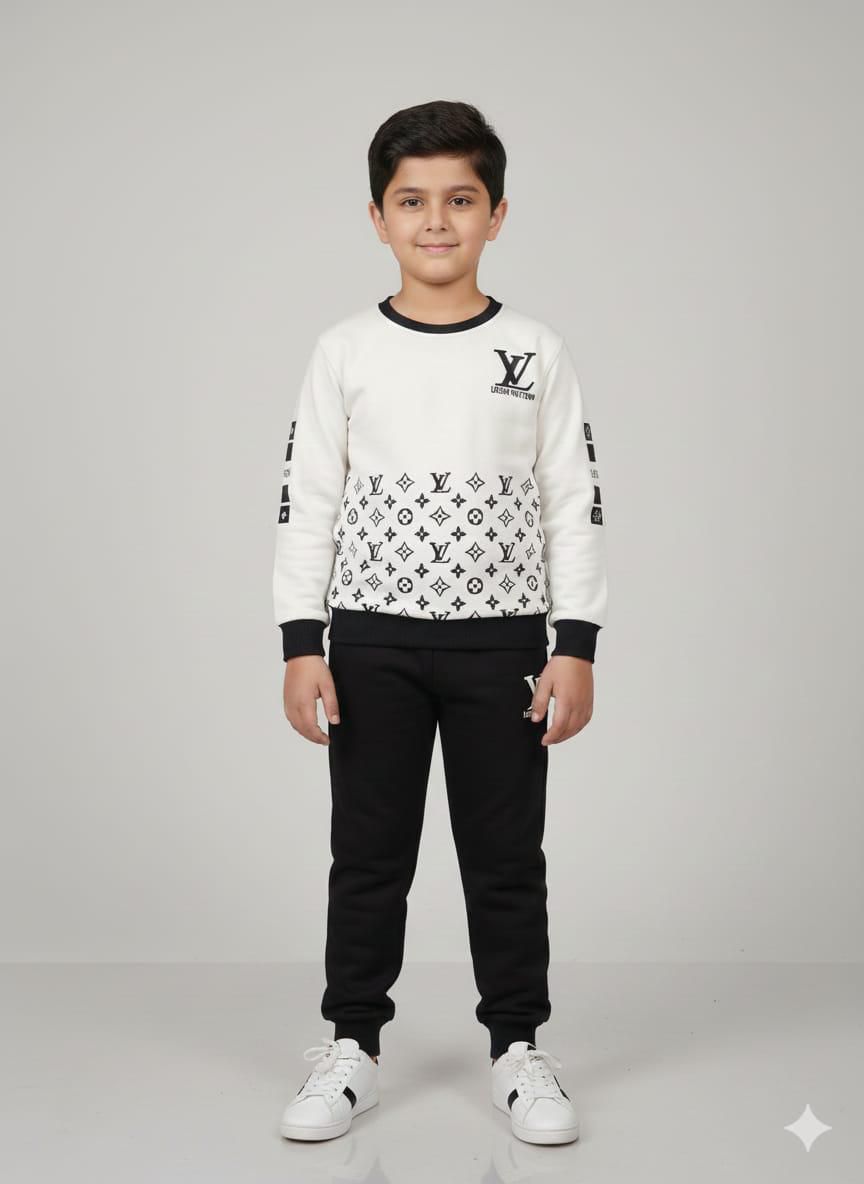 LV White & Black Tracksuit winter