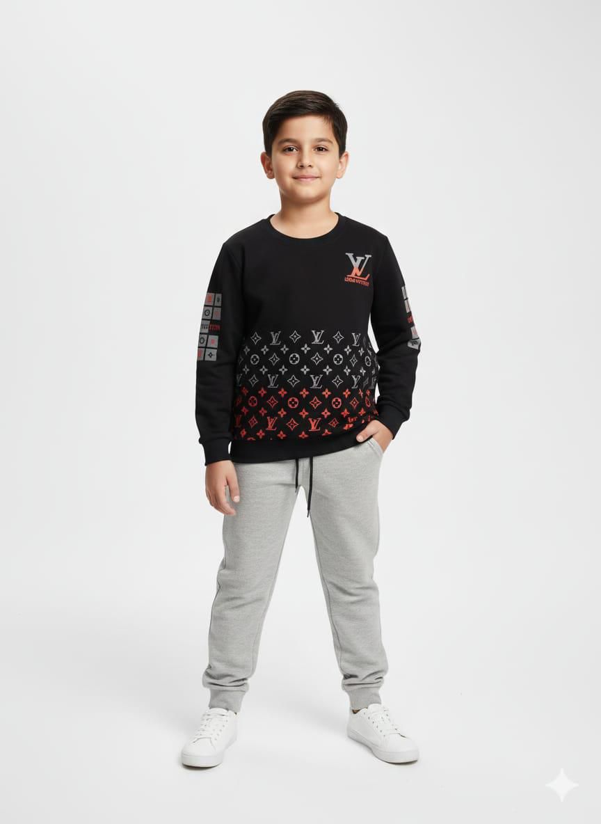 LV Black & White Winter Tracksuit