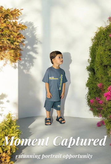 Boys summer Co-ords set 1-10 Y Green