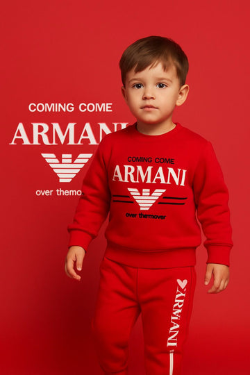 Armaanii Fleece Tracksuit Red 0-3 Years