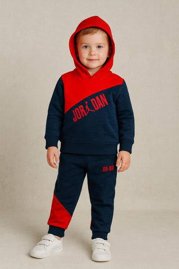 Imported JJ Hoodie Tracksuit 1-14 Y RED-NVY