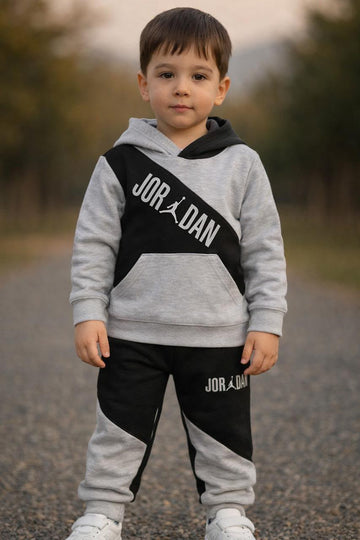 Imported JJ Hoodie Tracksuit 1-14 Y GRAY-BLK