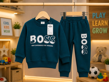 Boss Fleece winter tracksuit DRK-GRN
