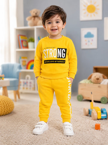 Strong Fleece winter tracksuit (1-3 Y) YELLOW