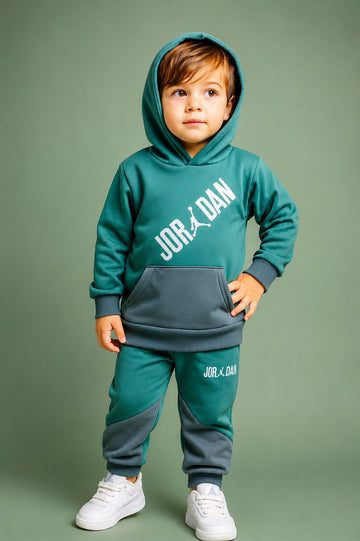 Imported JJ Hoodie Tracksuit 1-14 Y GRN-BLK