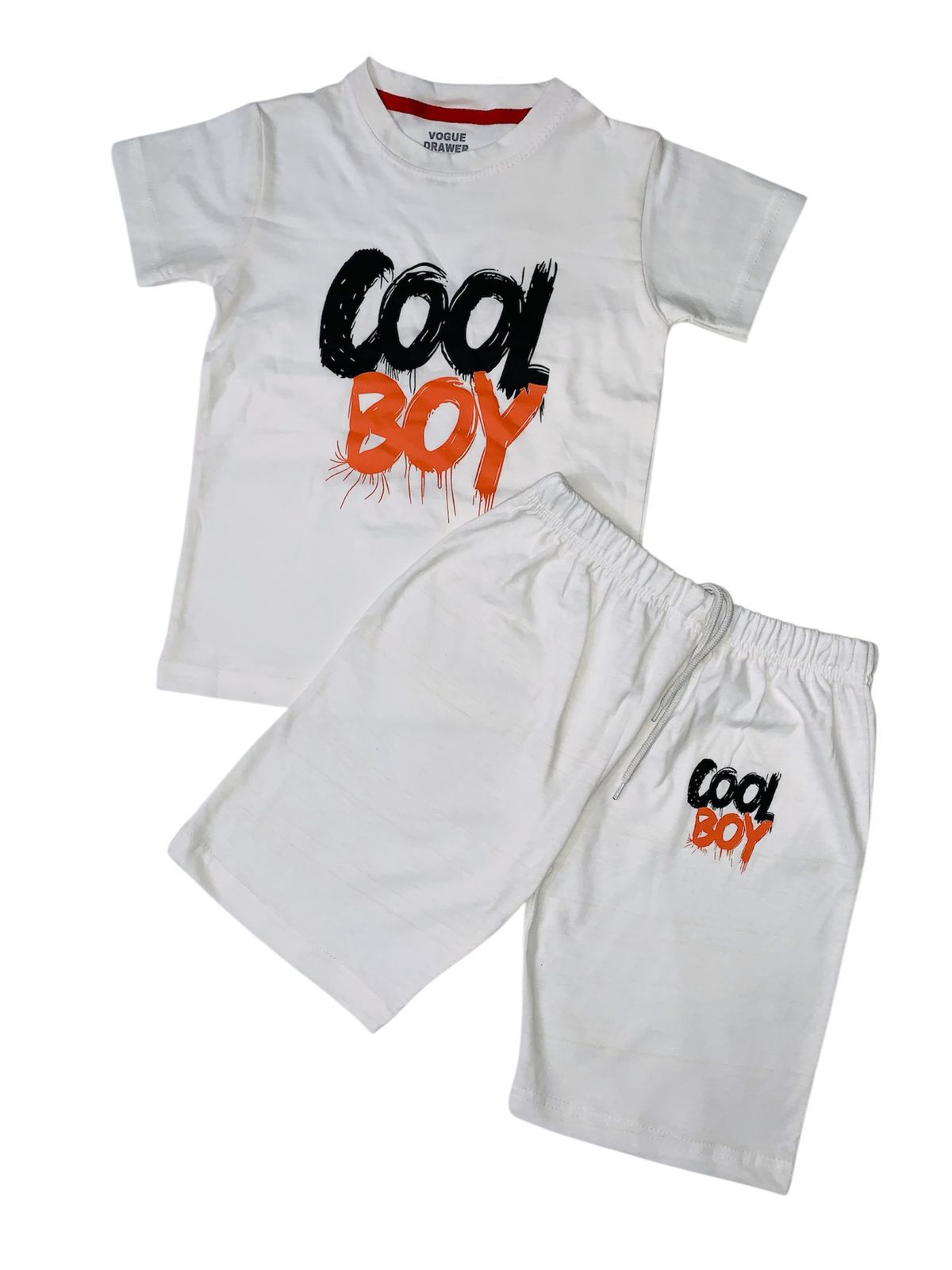 Cool Boy summer Co-ords (Nikkar suit) White