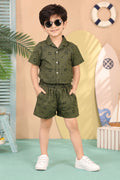 Embosed Co-ords set 1-13 y - Military Olive