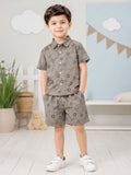 Embosed Co-ords set 1-13 y - Sand Grey