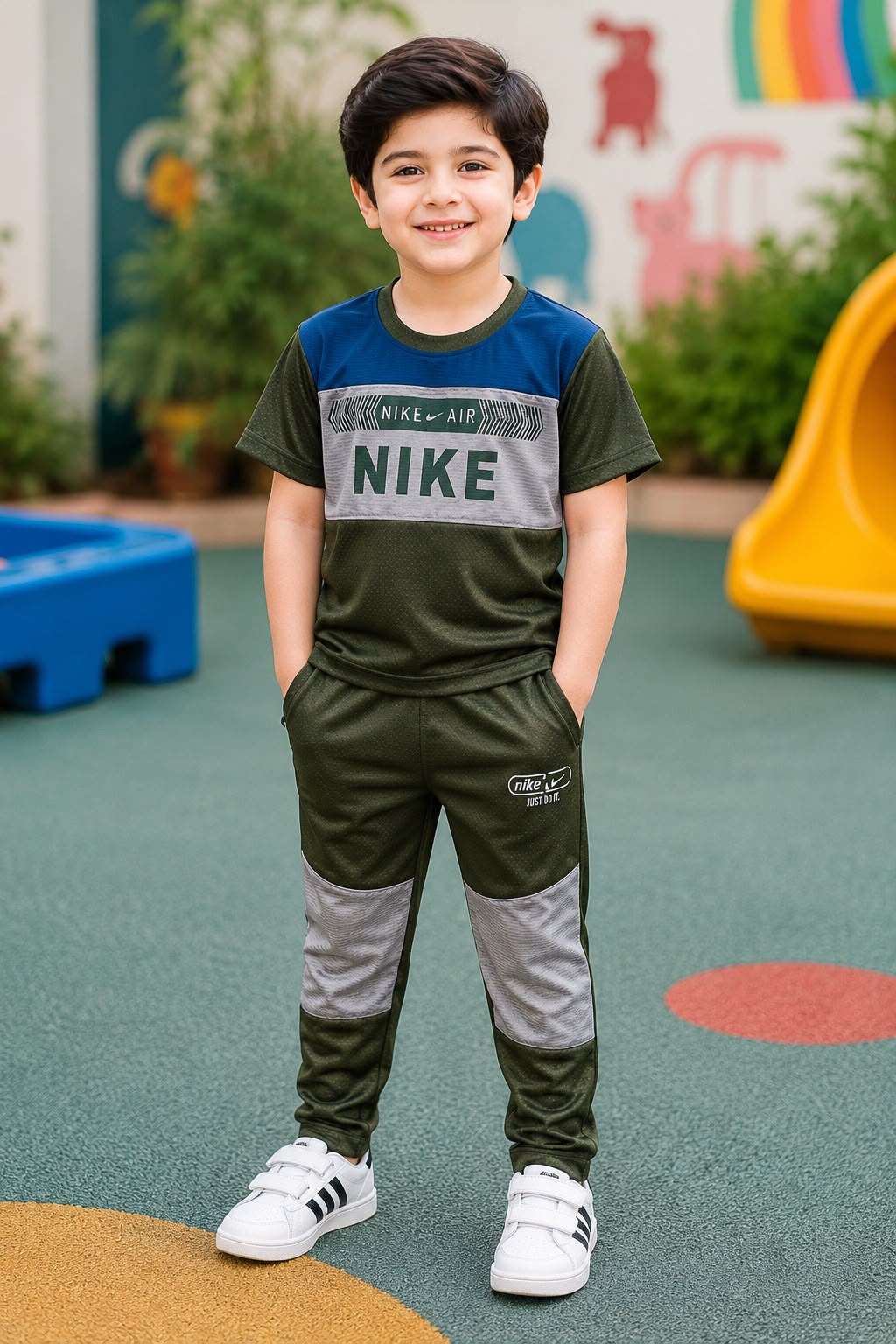 Nik Imported Tracksuit Olive Green 1-12 Y