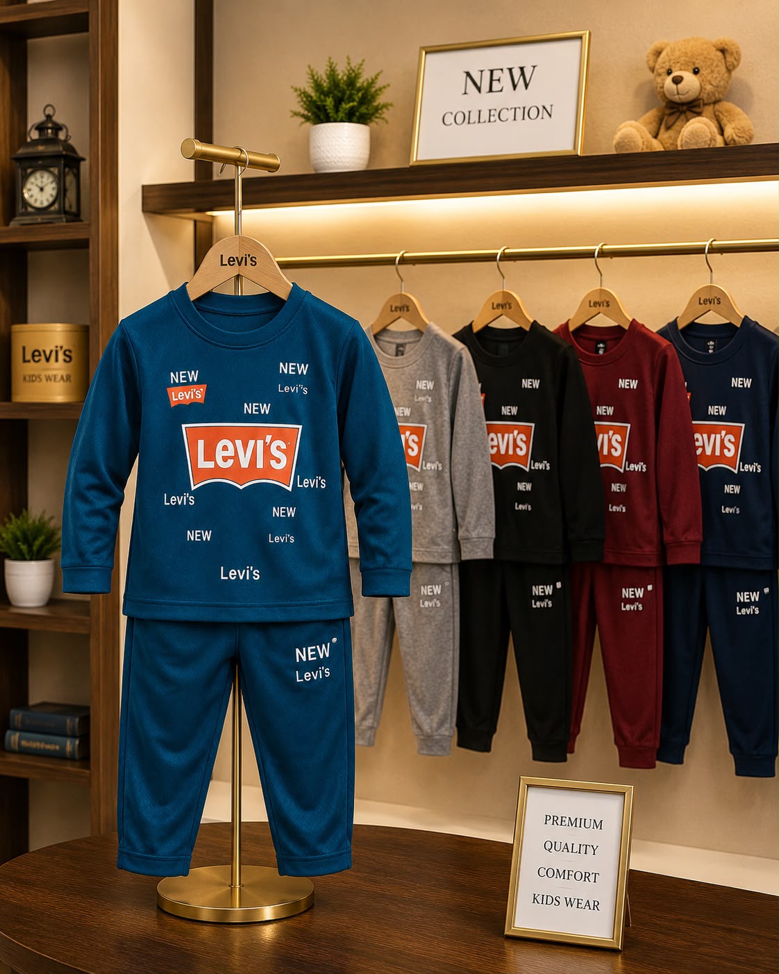 LEVIIS Summer Tracksuit full sleeves 1-12 Y Zinc