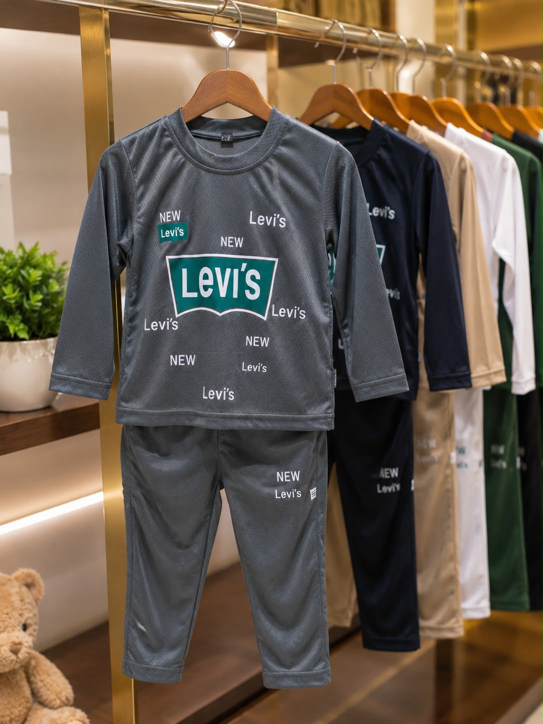 LEVIIS Summer Tracksuit full sleeves 1-12 Y Grey