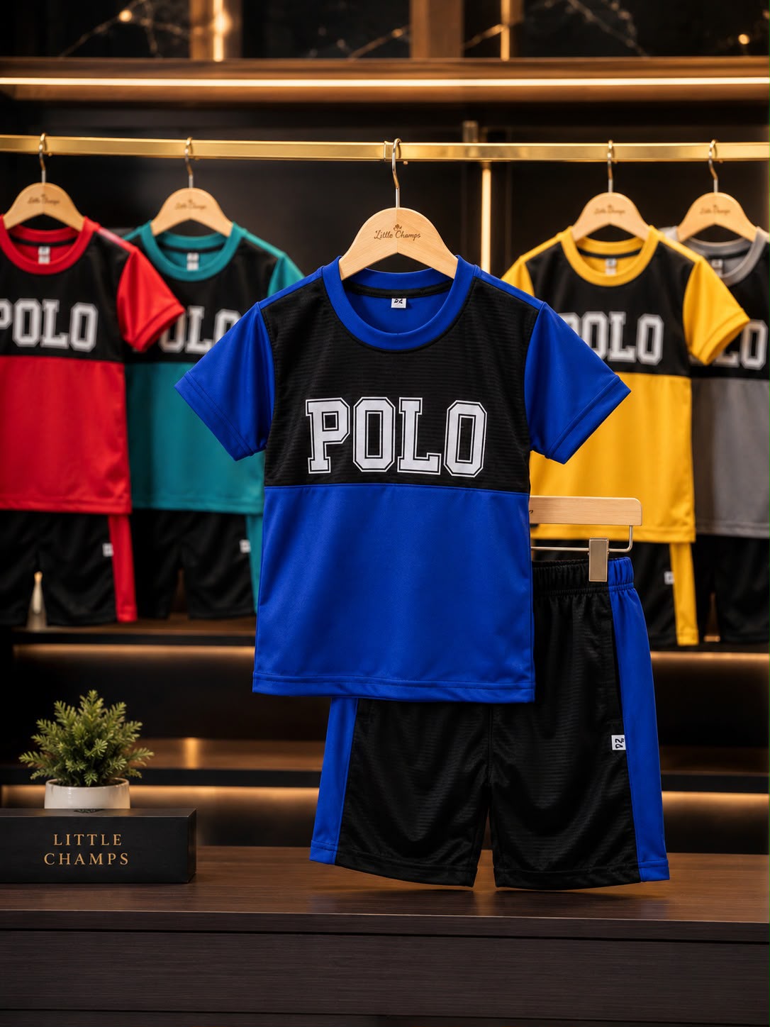 Polo Co-ords Imported 1-10 Y Royal Blue-BL