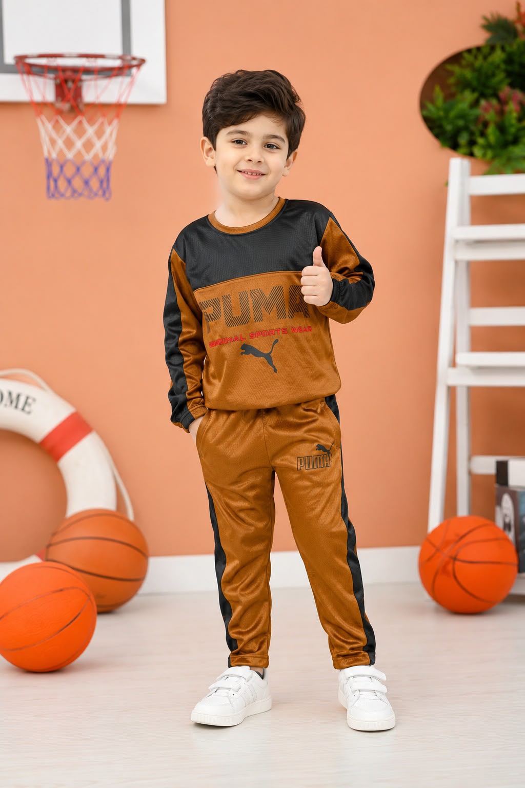 Puuma Summer Imported Tracksuit 1-12 Y Camel-BL