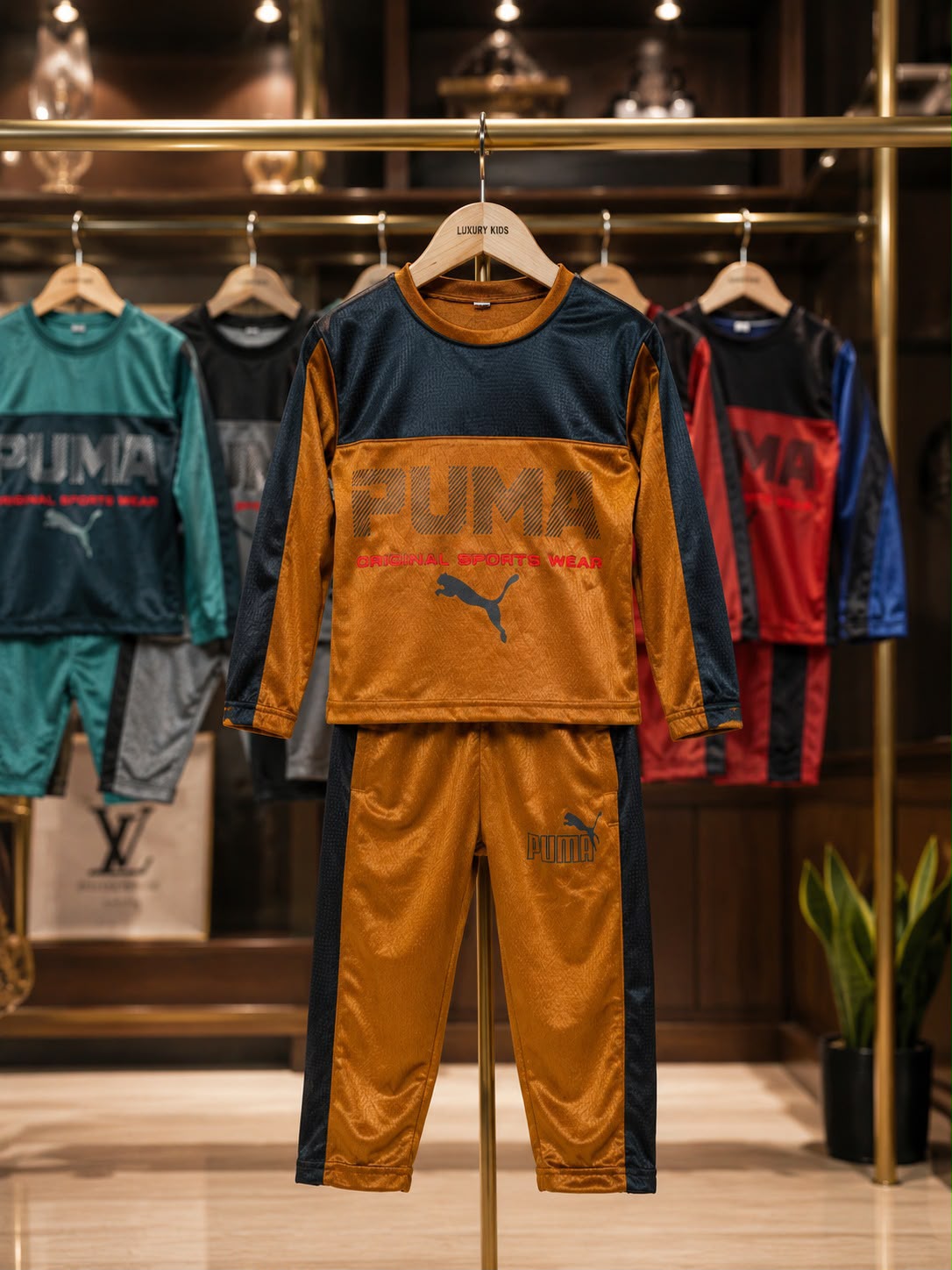 Puuma Summer Imported Tracksuit 1-12 Y Camel-BL