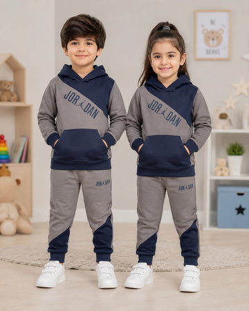 Imported JJ Hoodie Tracksuit 1-14 Y NVY-GRY