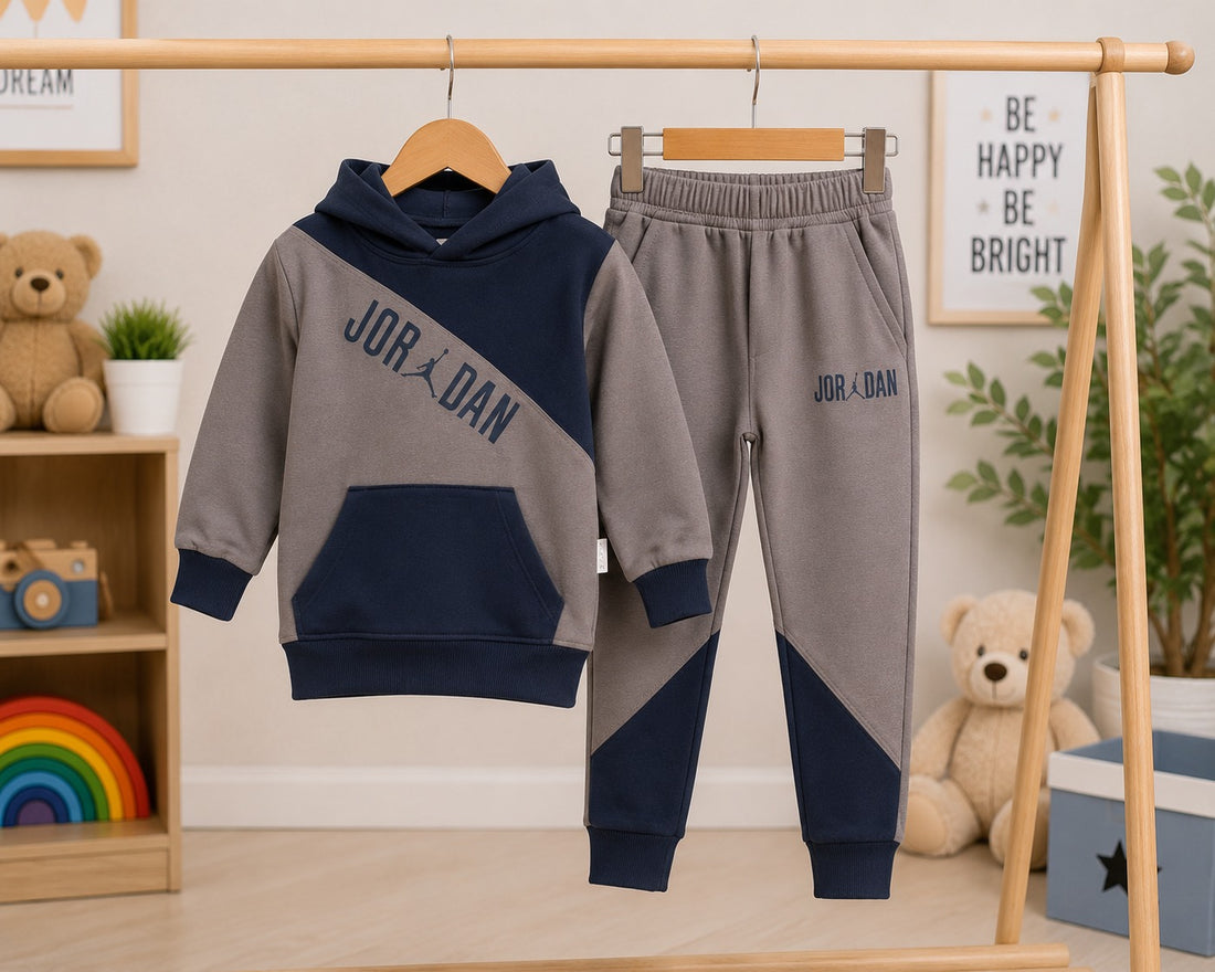 Imported JJ Hoodie Tracksuit 1-14 Y NVY-GRY